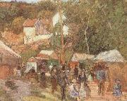 Camille Pissarro A Fair at the Hermitage near Pontoisem oil